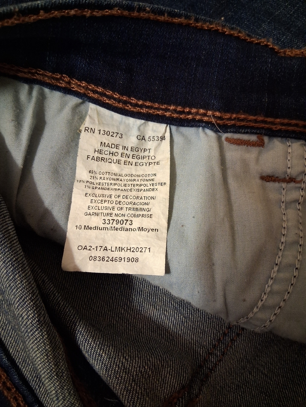 Women’s Dark Blue Straight-Leg Stretch Jeans - Picture 6 of 8